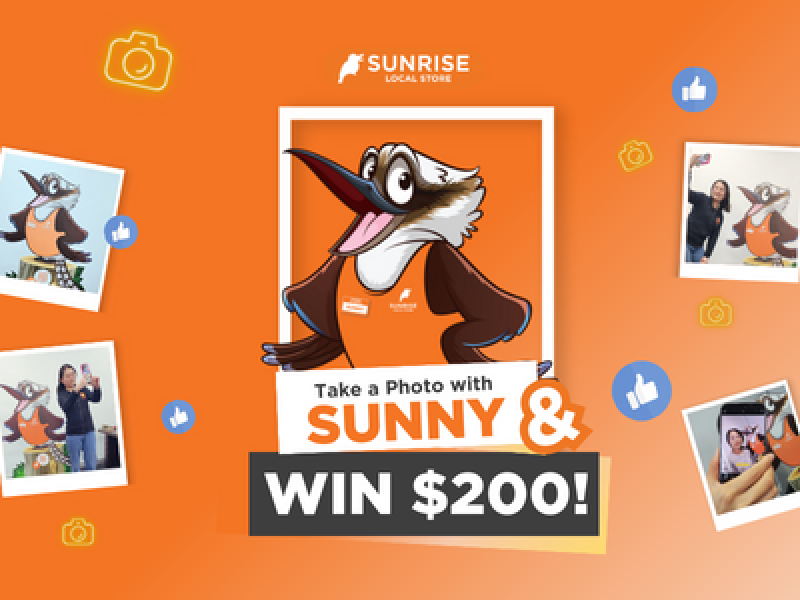 Take photoselfie with Sunny and win 200 Thumbnail