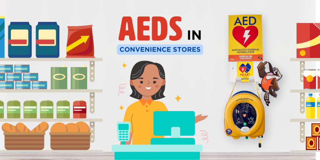 How do AEDs in convenience stores contribute to our safety?