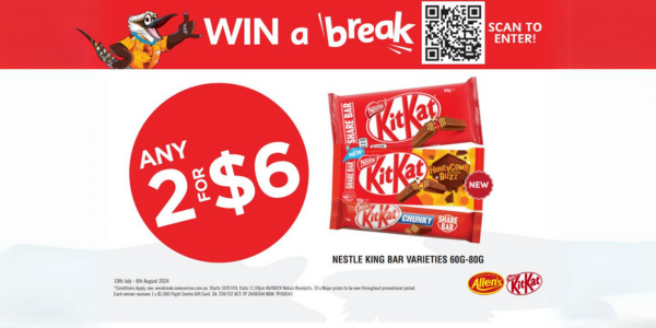 Win a break Kitkat Varieties