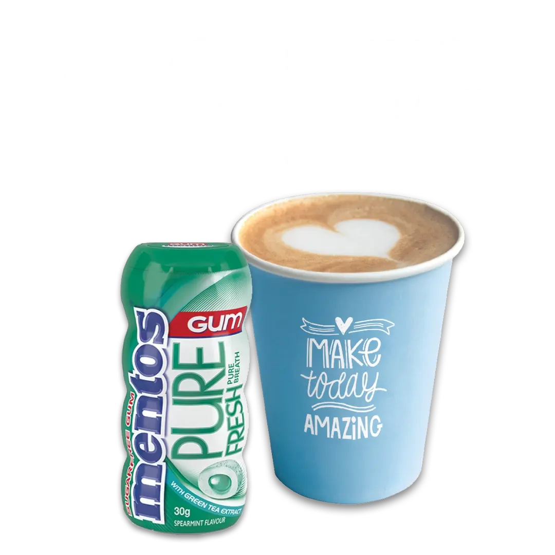 Mentos with any coffee