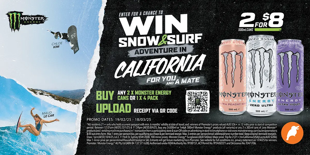 Win a Snow & Surf Adventure in California with Monster Energy!