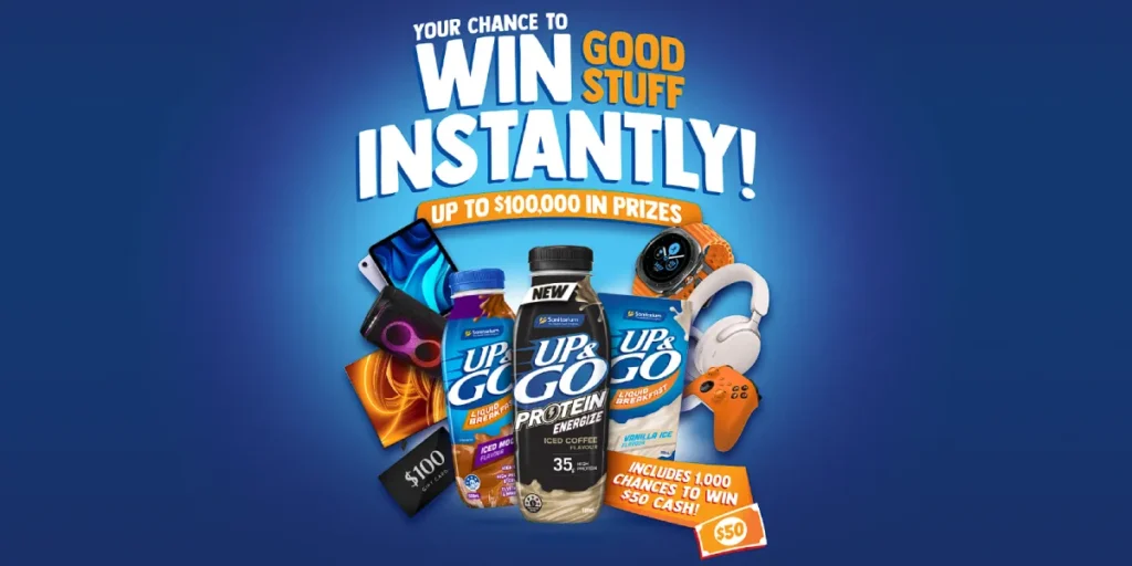 Win Good Stuff Instantly with Up & Go!