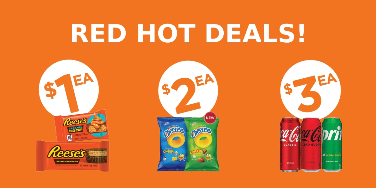 Saving is as Easy as 1,2,3! Check Out Our RED HOT DEALS!