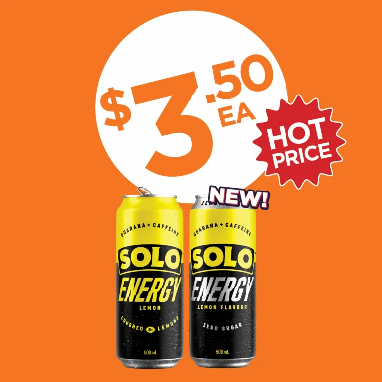 Solo Energy $3.50 ea Promo