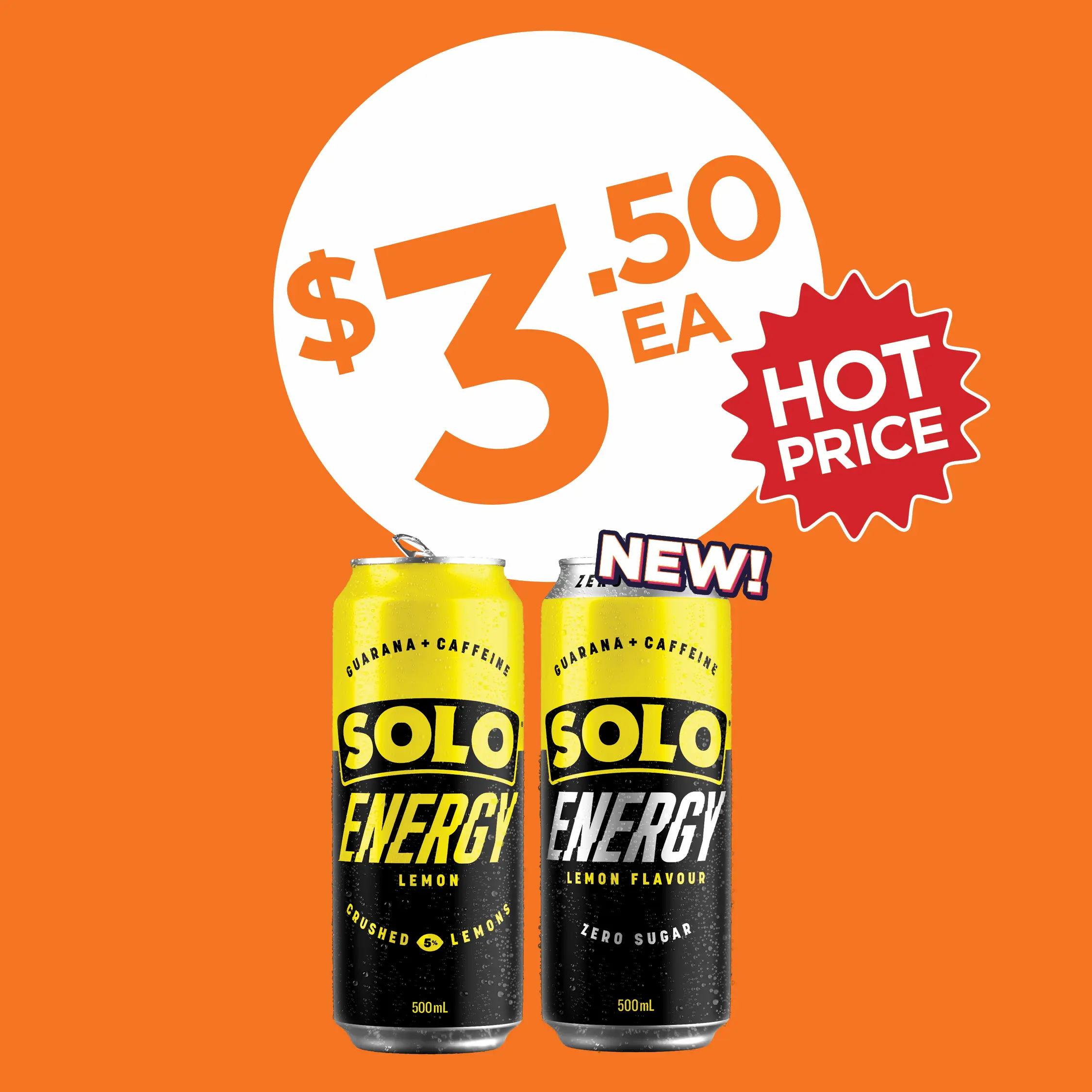 Solo Energy $3.50 ea Promo