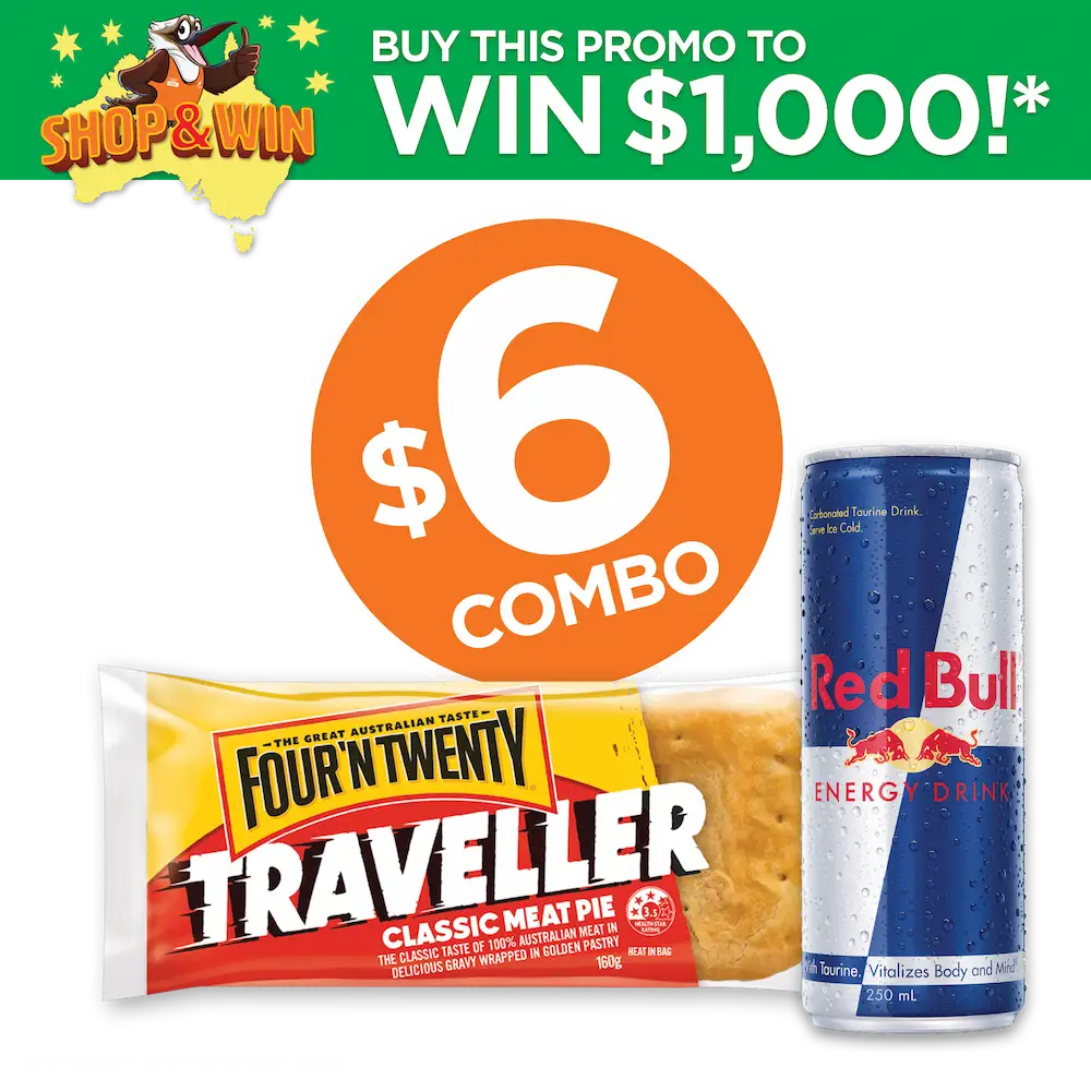 Traveller and Red Bull combo