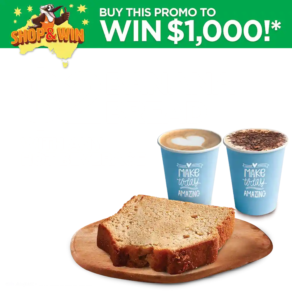 Banana bread with any hot beverage