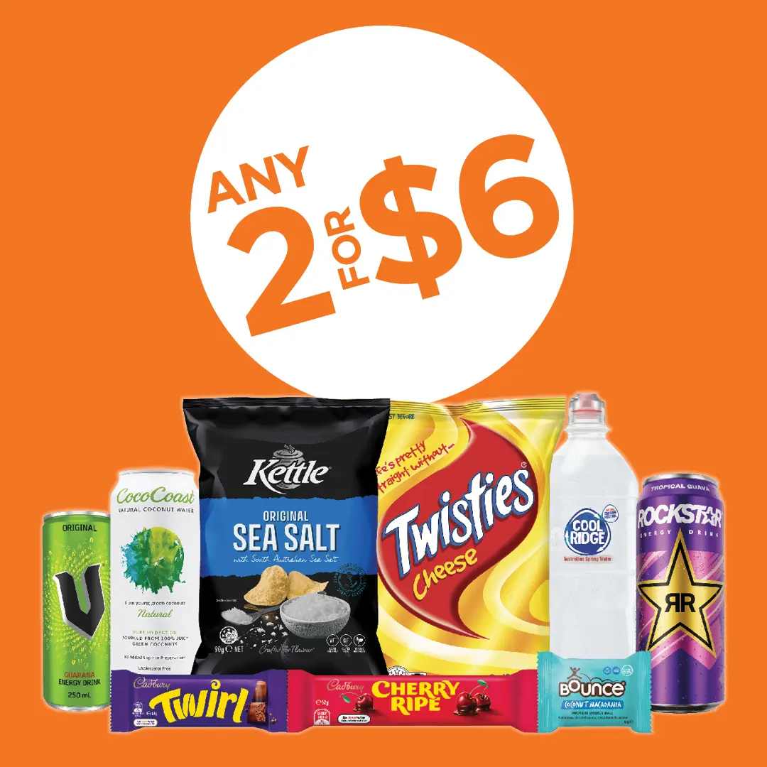 V, CocoCoast, Kettle, Twisties, CoolRidge, Rockstar, Twirl, Cherry Ripe, Bounce V, CocoCoast, Kettle, Twisties, CoolRidge, Rockstar, Twirl, Cherry Ripe, Bounce