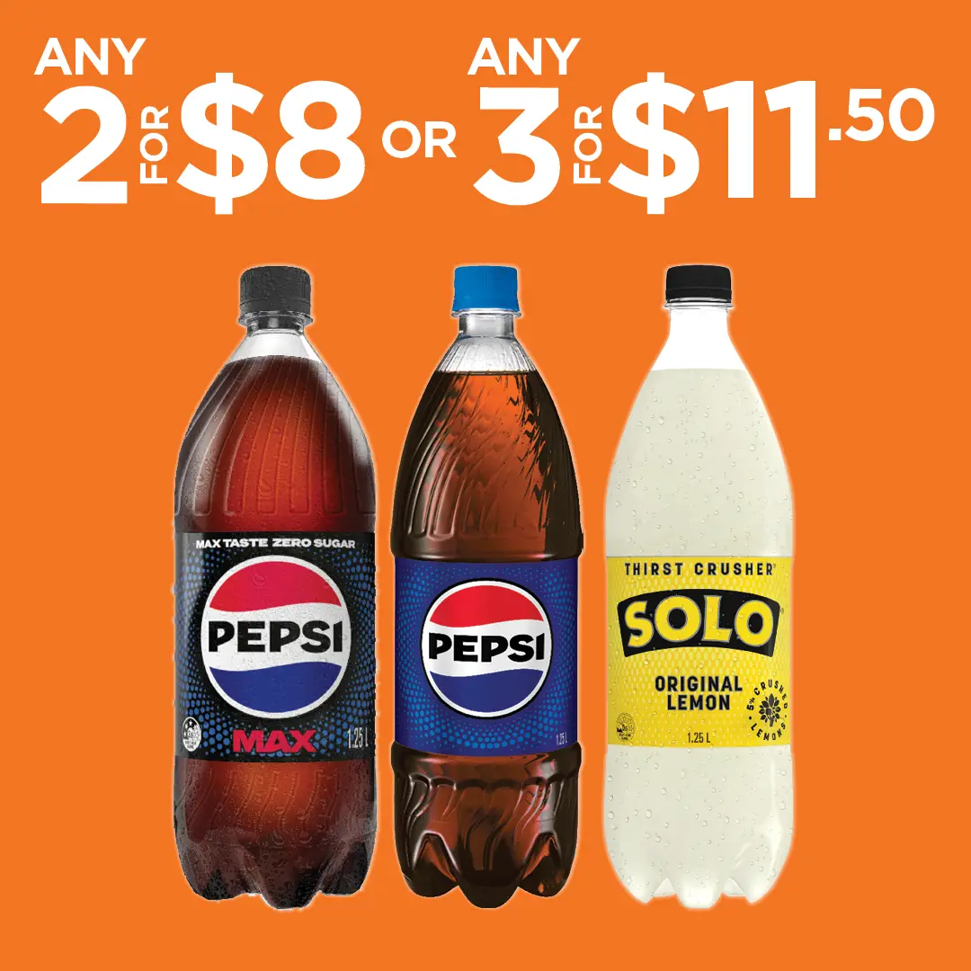 Pepsi or Schweppes Varieties 1.25L Pepsi or Schweppes Varieties 1.25L