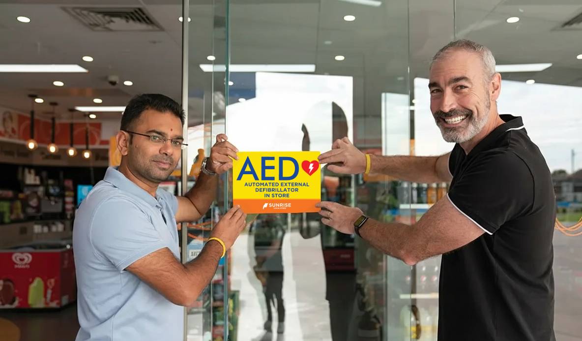 AED in Store Sticker