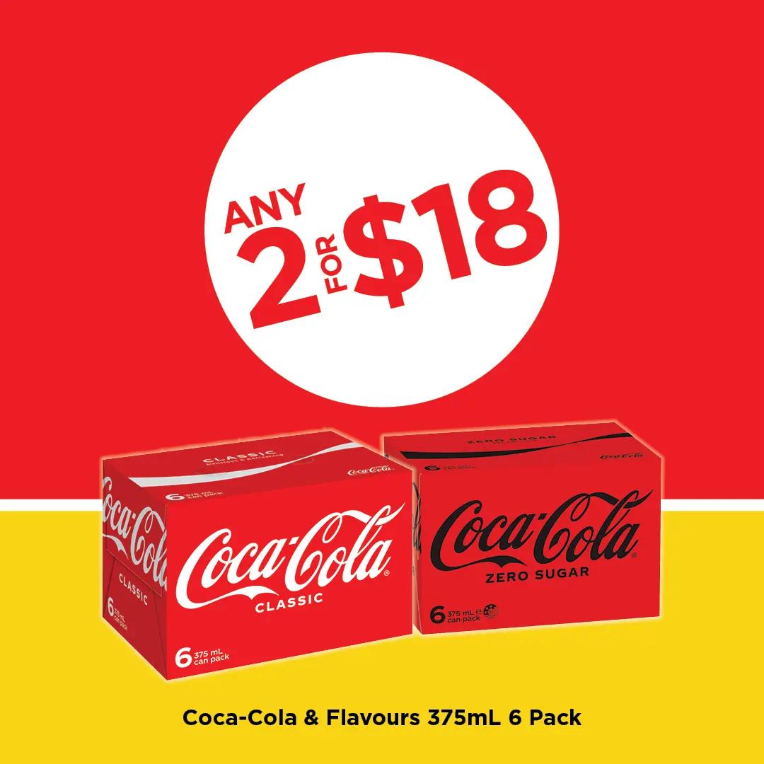 Coca-Cola & Flavours 375mL 6 Pack Coca-Cola & Flavours 375mL 6 Pack
