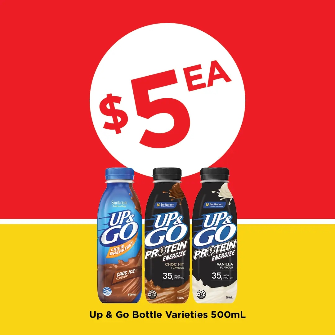 Up & Go Bottle Varieties 500mL Up & Go Bottle Varieties 500mL