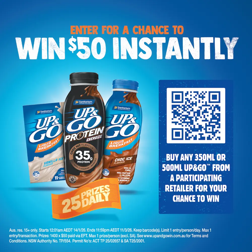 Up and Go Instant Win Wobbler