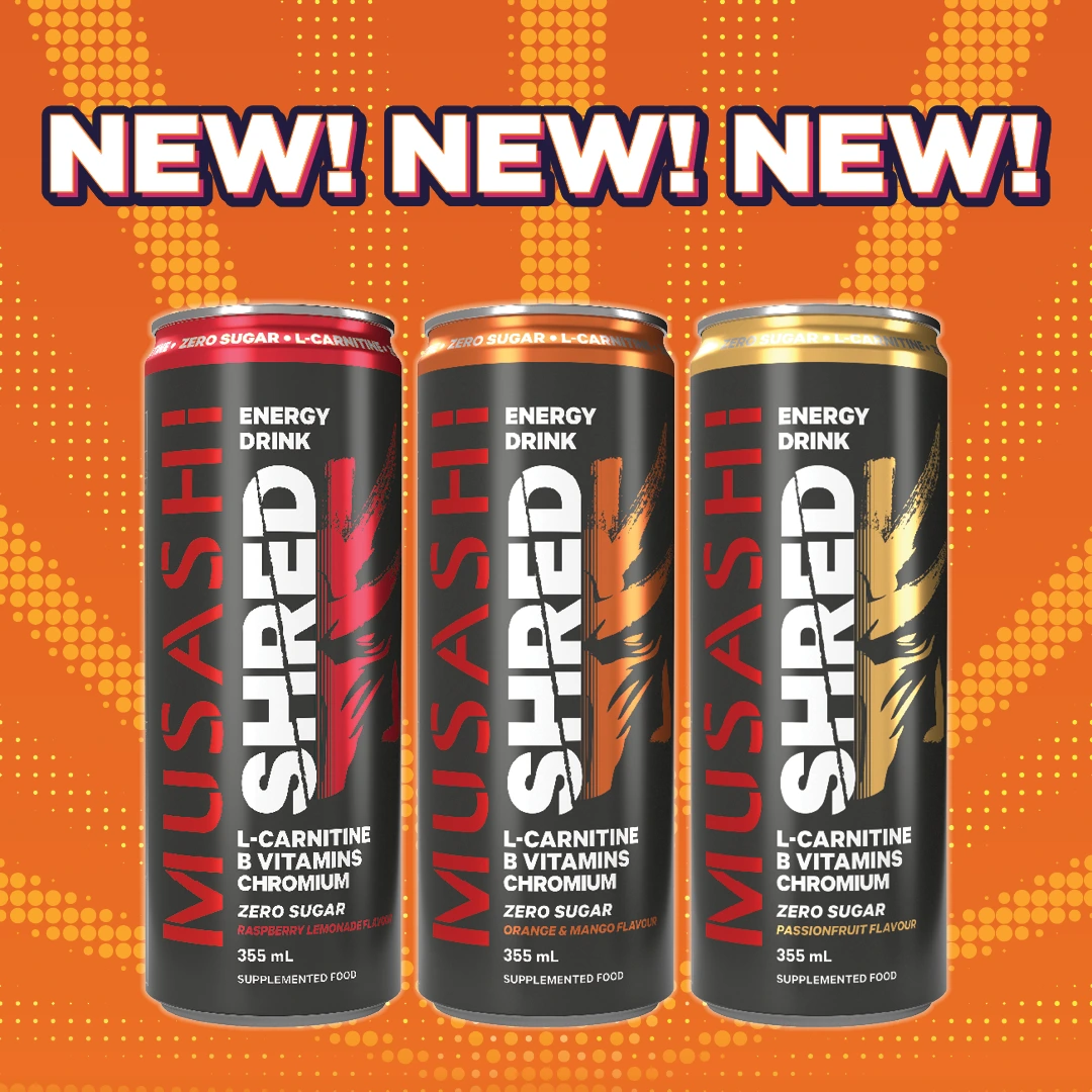 Musashi Shred Energy Varieties 355mL Musashi Shred Energy Varieties 355mL