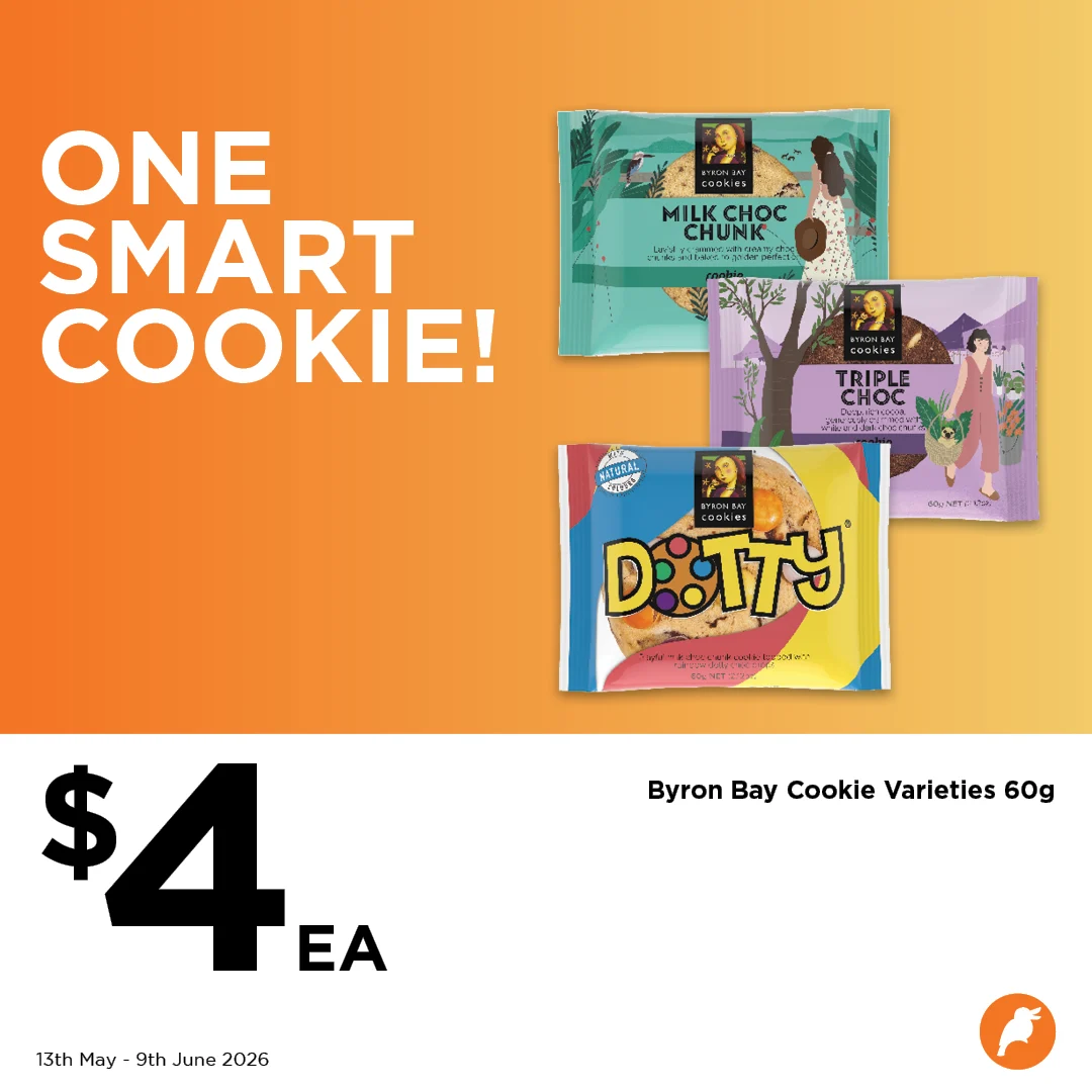 $4 Byron Bay Cookie $4 Byron Bay Cookie