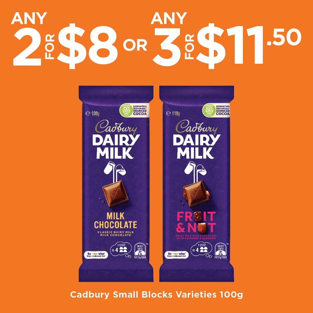 Cadbury Small Blocks Varieties 100g Cadbury Small Blocks Varieties 100g