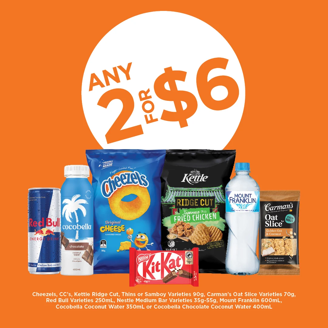 Any 2 for $6