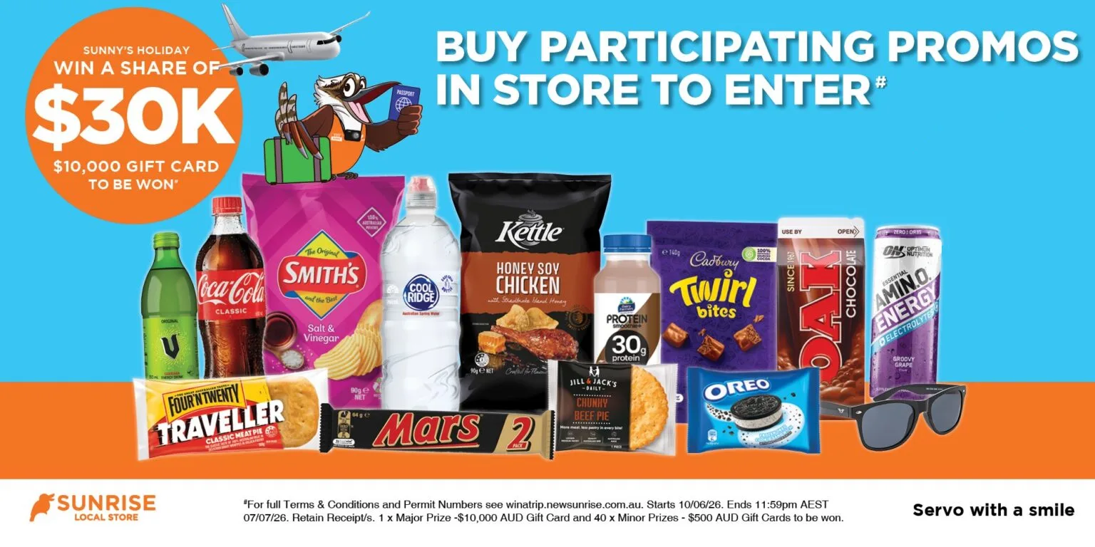 Sunny’s Getaway – Win a Share of $30k Holiday