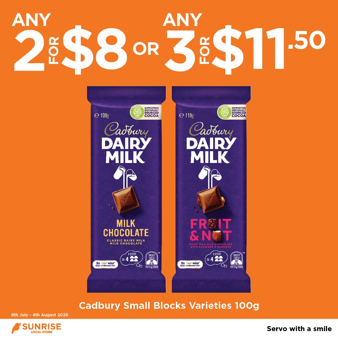 Cadbury Small Blocks Varieties 100g Cadbury Small Blocks Varieties 100g