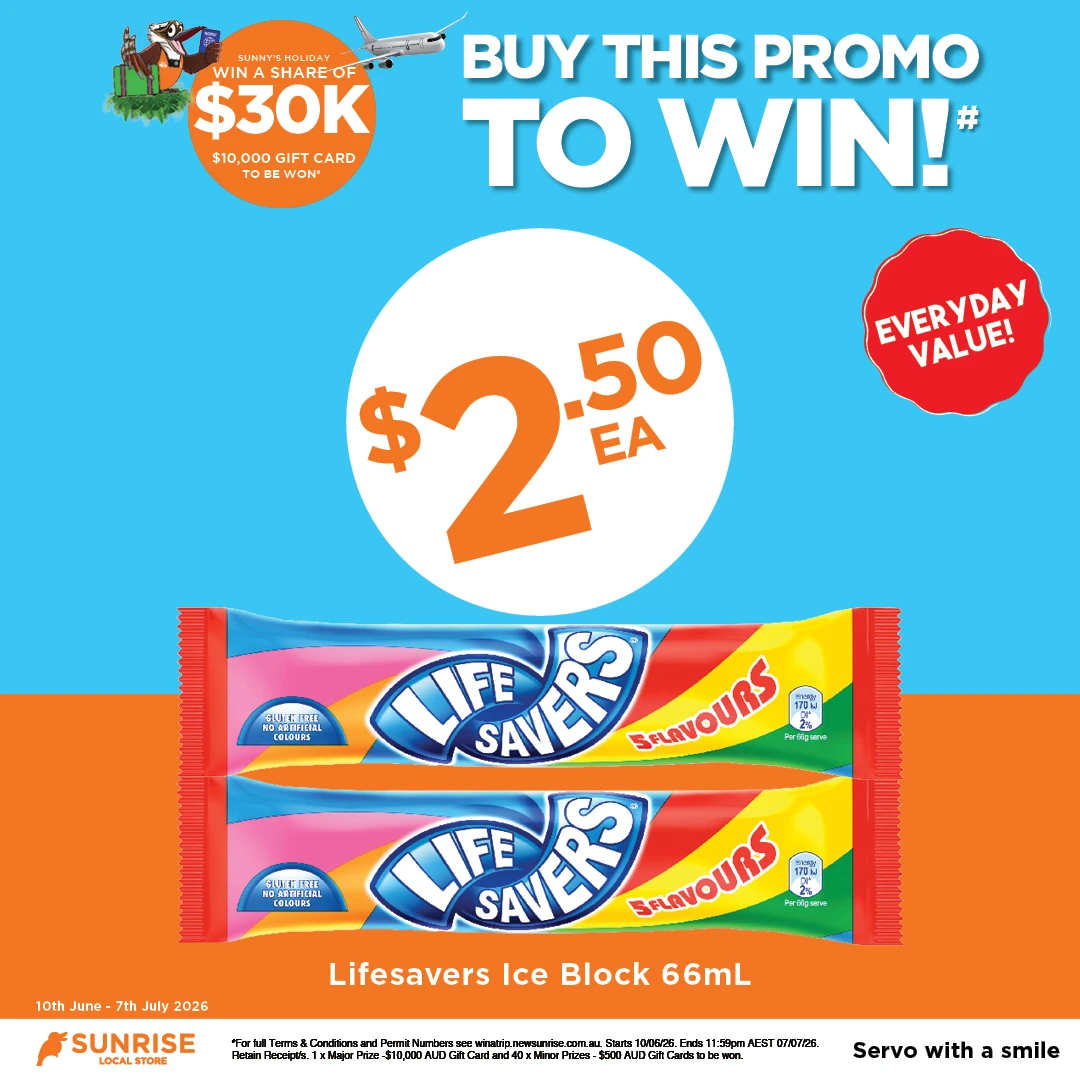 Lifesavers Ice Block 66mL $2.50ea Lifesavers Ice Block 66mL $2.50ea