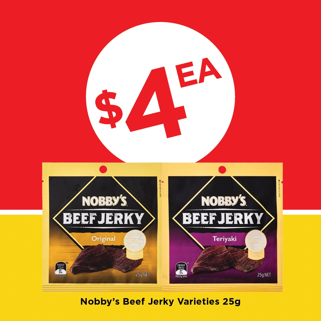 Nobby's Beef Jerky Varieties 25g Nobby's Beef Jerky Varieties 25g