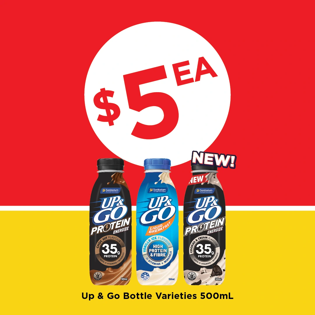 Up & Go Bottle Varieties 500mL Up & Go Bottle Varieties 500mL