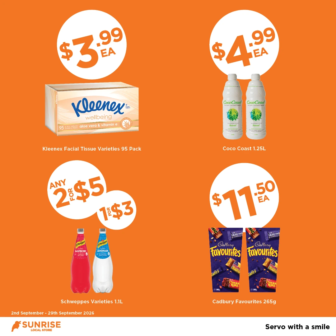 Kleenex Coco-coast Schweppes Cadbury Kleenex Coco-coast Schweppes Cadbury