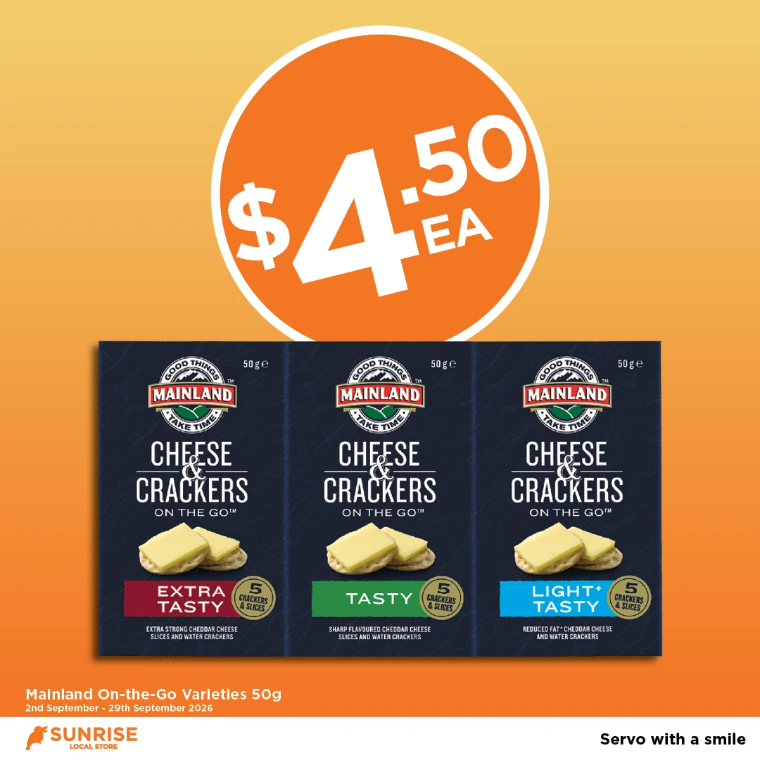 Mainland On-the-Go Varieties 50g Mainland On-the-Go Varieties 50g